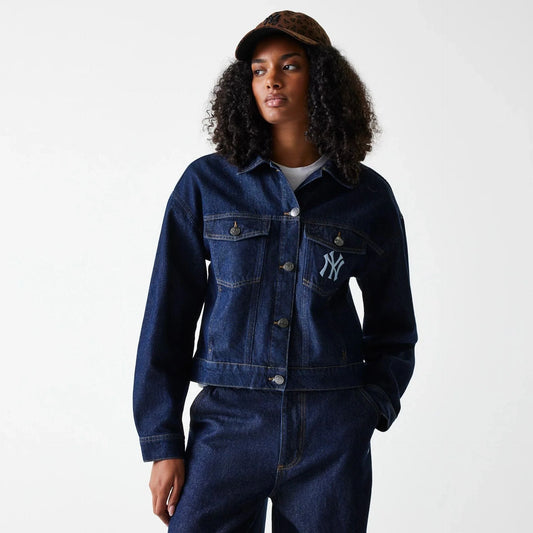 New Era, New York Yankees, Womens Denim Jacket, Dark Blue