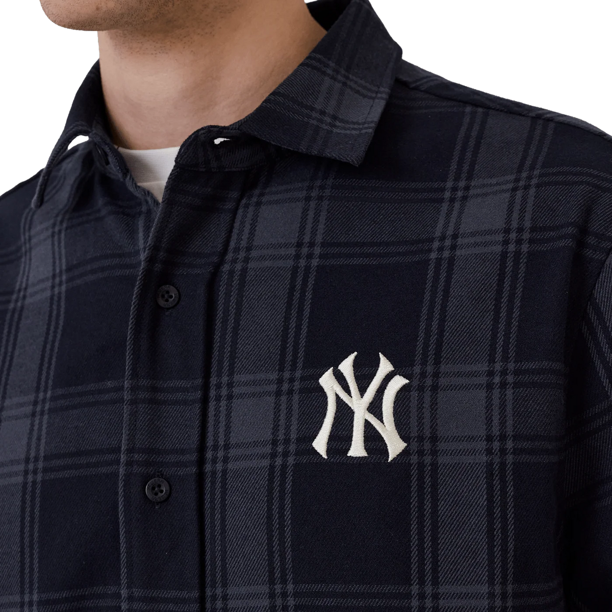 New Era, New York Yankees Plaid Shirt, Navy