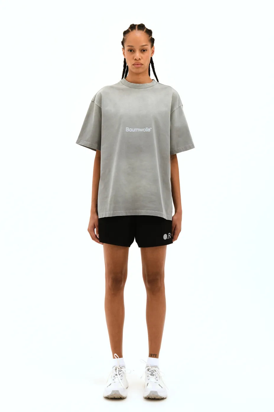 Optimistic Runners, Baumwolle T-shirt, Washed Light Grey