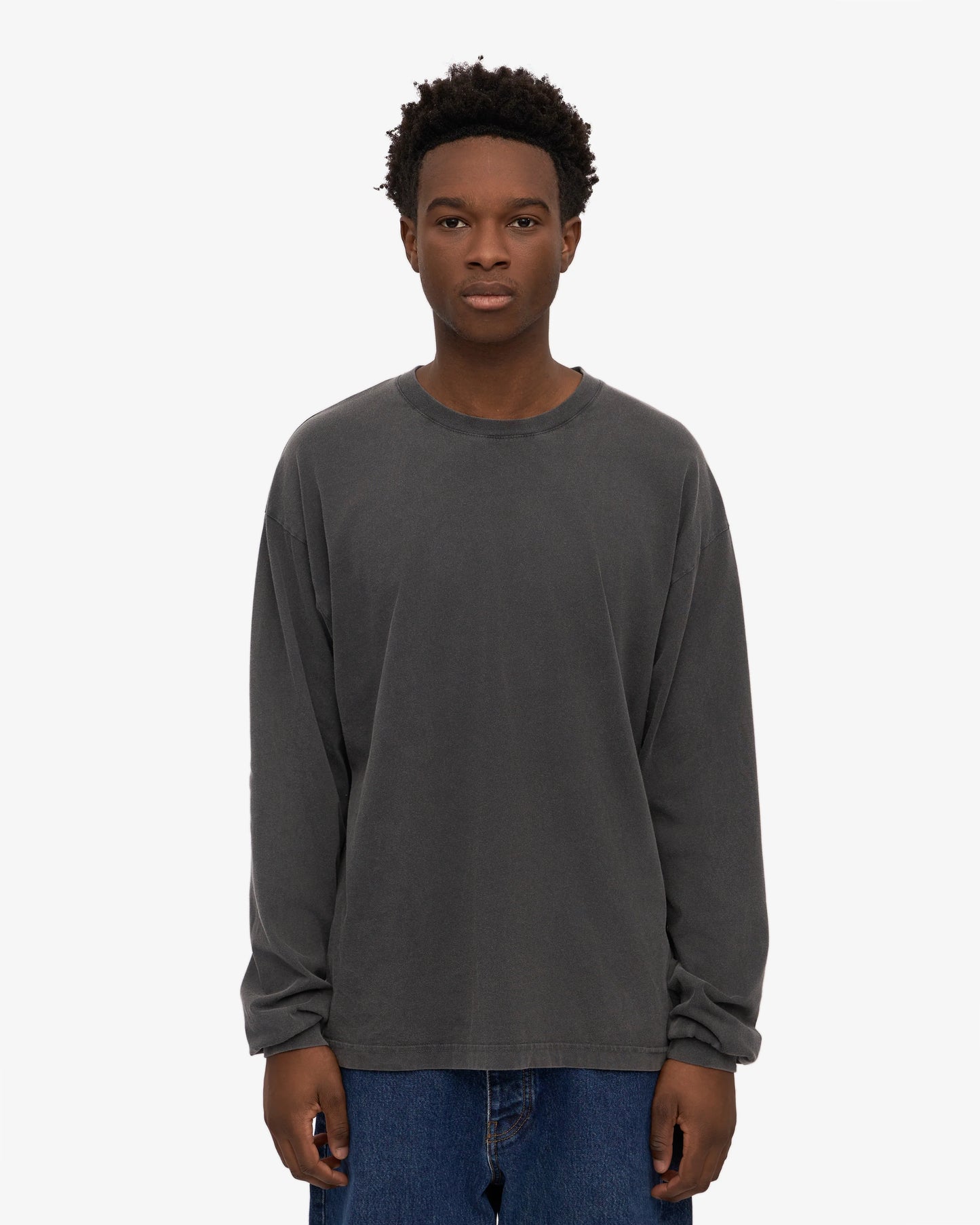 Colorful Standard, Oversized Organic LS T-Shirt, Faded Black