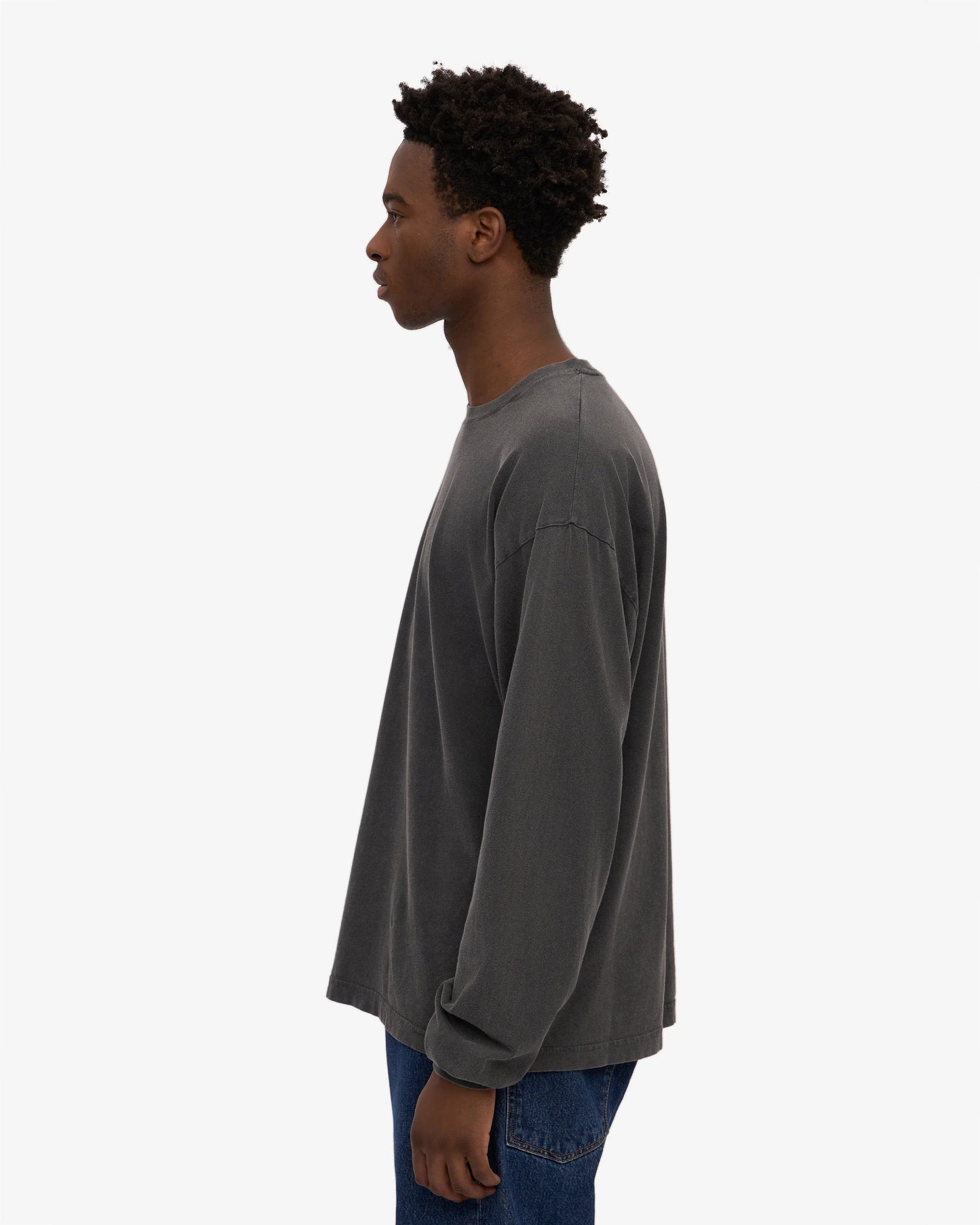 Colorful Standard, Oversized Organic LS T-Shirt, Faded Black