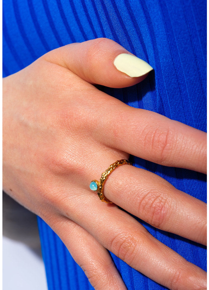 House Of Vincent, Laguna Haze Ring, Forgyldt