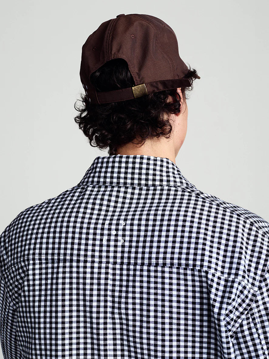 Pop trading, GINGHAM BOXER OVERSHIRT, BLACK/OFF WHITE