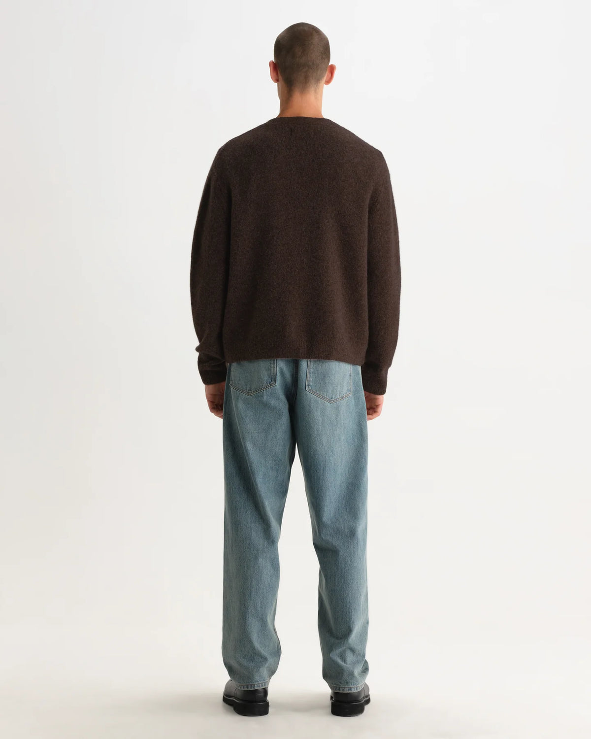 WAX London, Walker Fluffy Wool Knit Cardigan, Brown