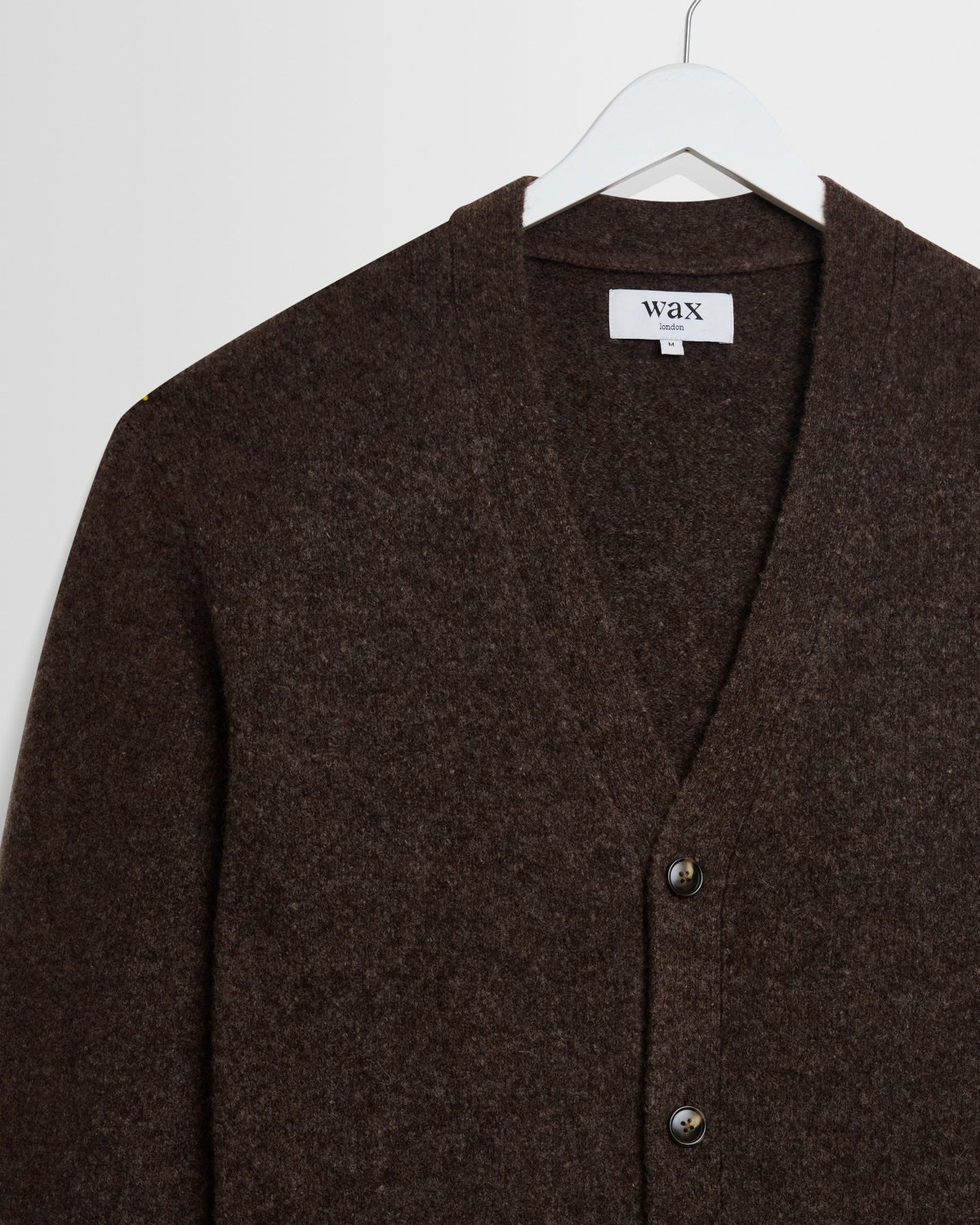 WAX London, Walker Fluffy Wool Knit Cardigan, Brown