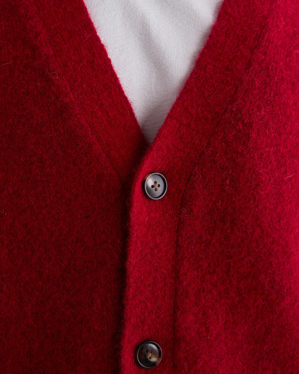 WAX London, Walker Fluffy Wool Knit Cardigan, Red