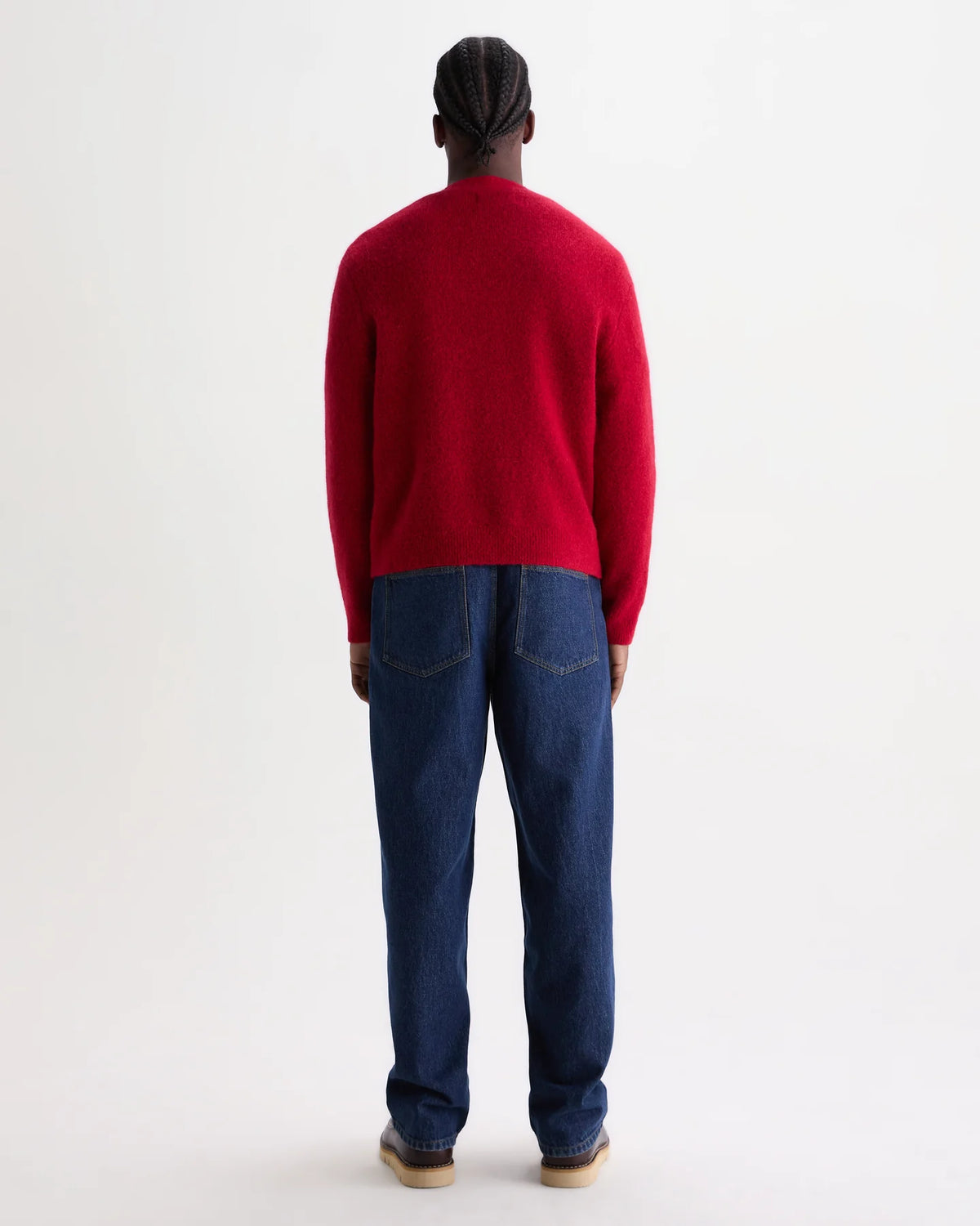 WAX London, Walker Fluffy Wool Knit Cardigan, Red