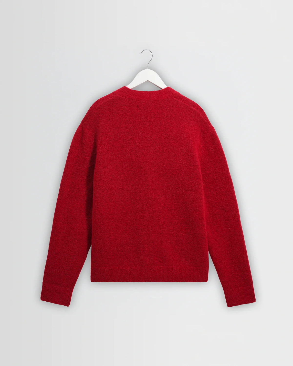 WAX London, Walker Fluffy Wool Knit Cardigan, Red