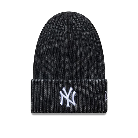 New Era, New York Yankees Washed Beanie, Black