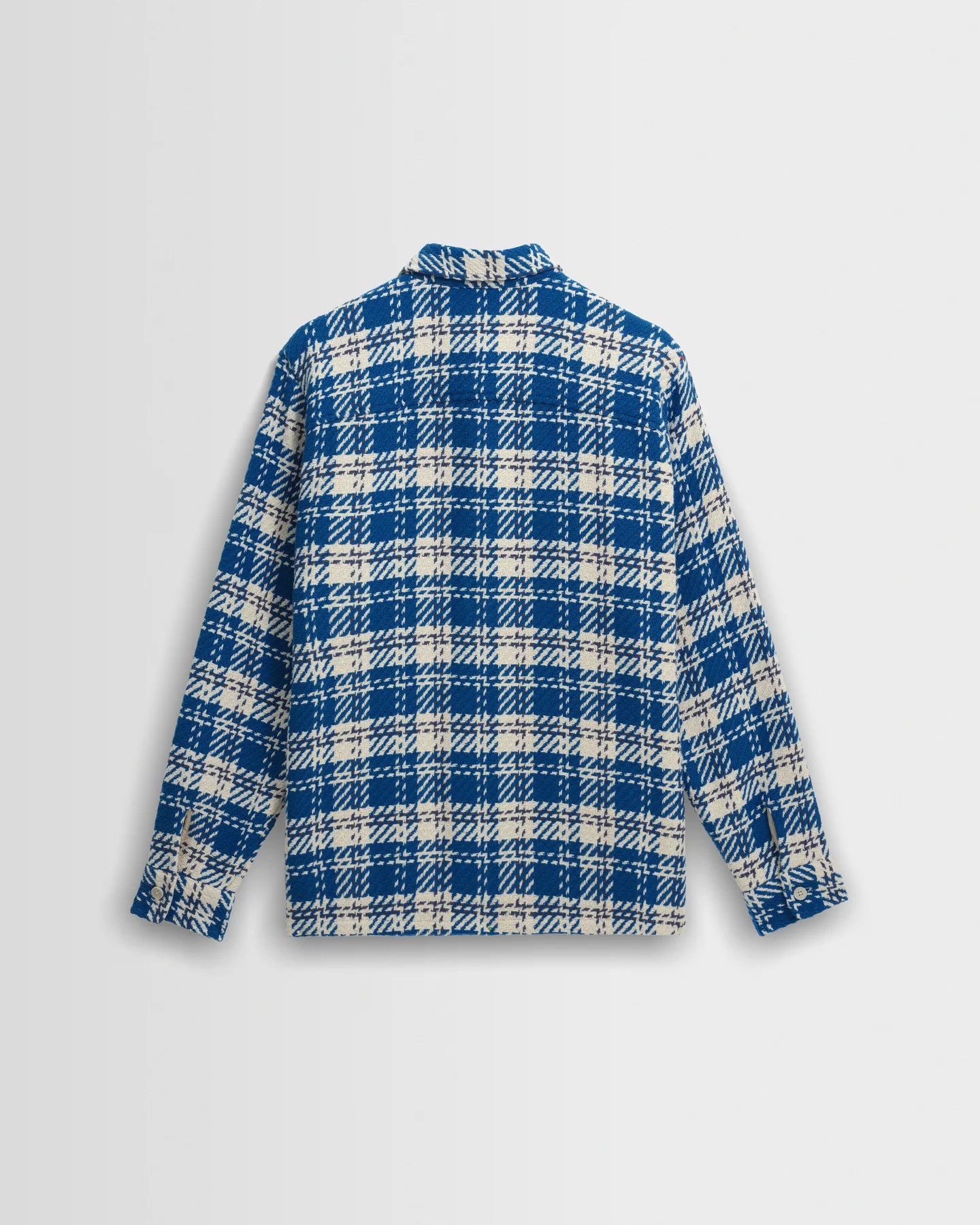 WAX London, Whiting Check Overshirt, Blue & Ecru