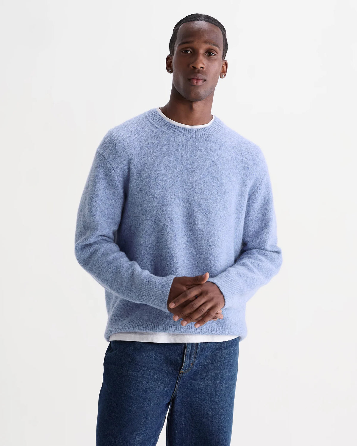 WAX London, Wilde Fluffy Wool Crewneck, Blue