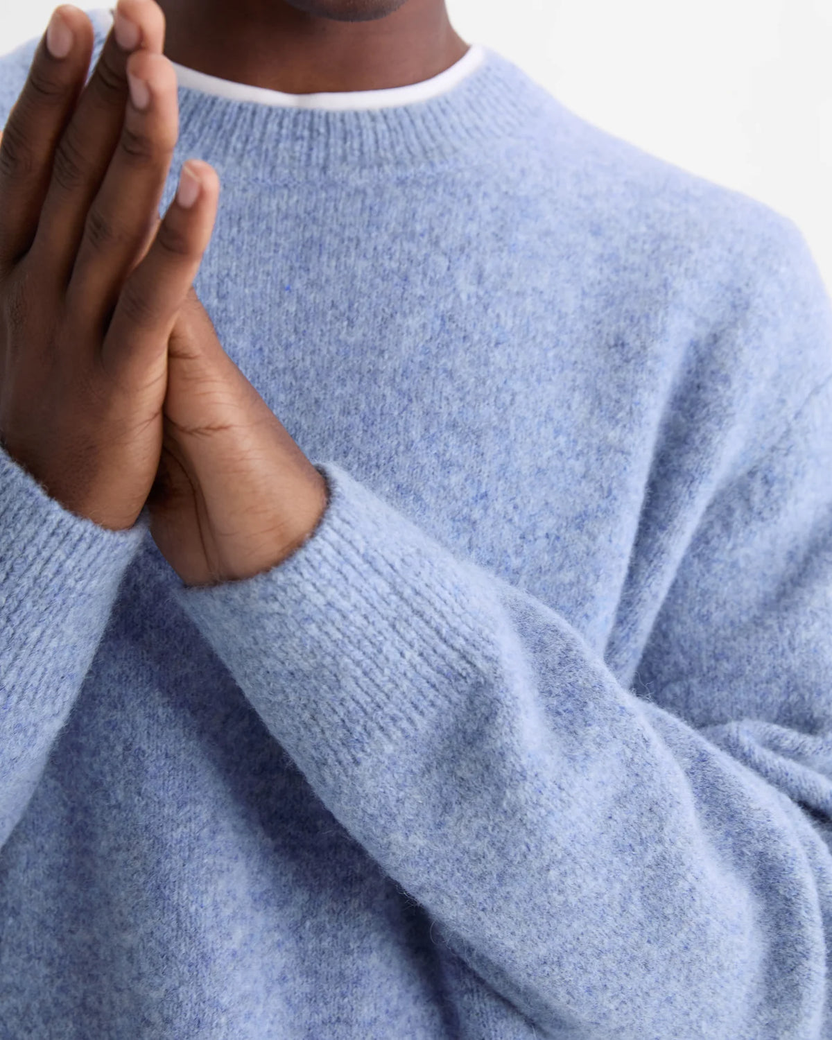 WAX London, Wilde Fluffy Wool Crewneck, Blue