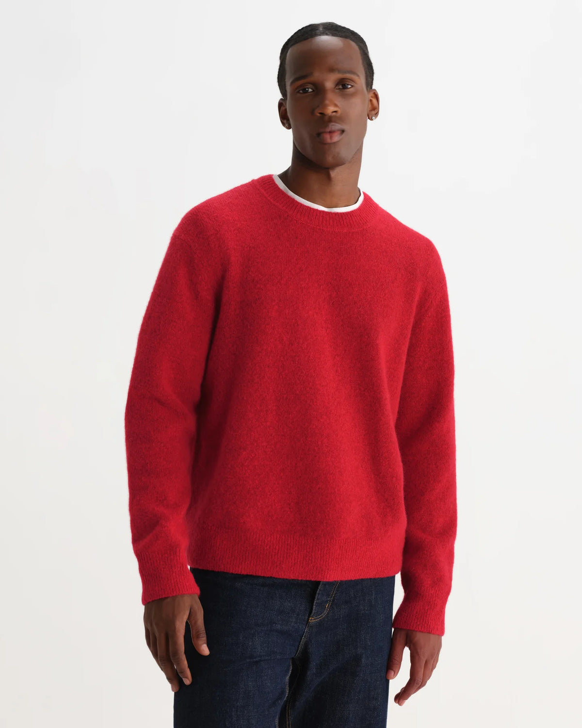 WAX London, Wilde Fluffy Wool Crewneck, Red