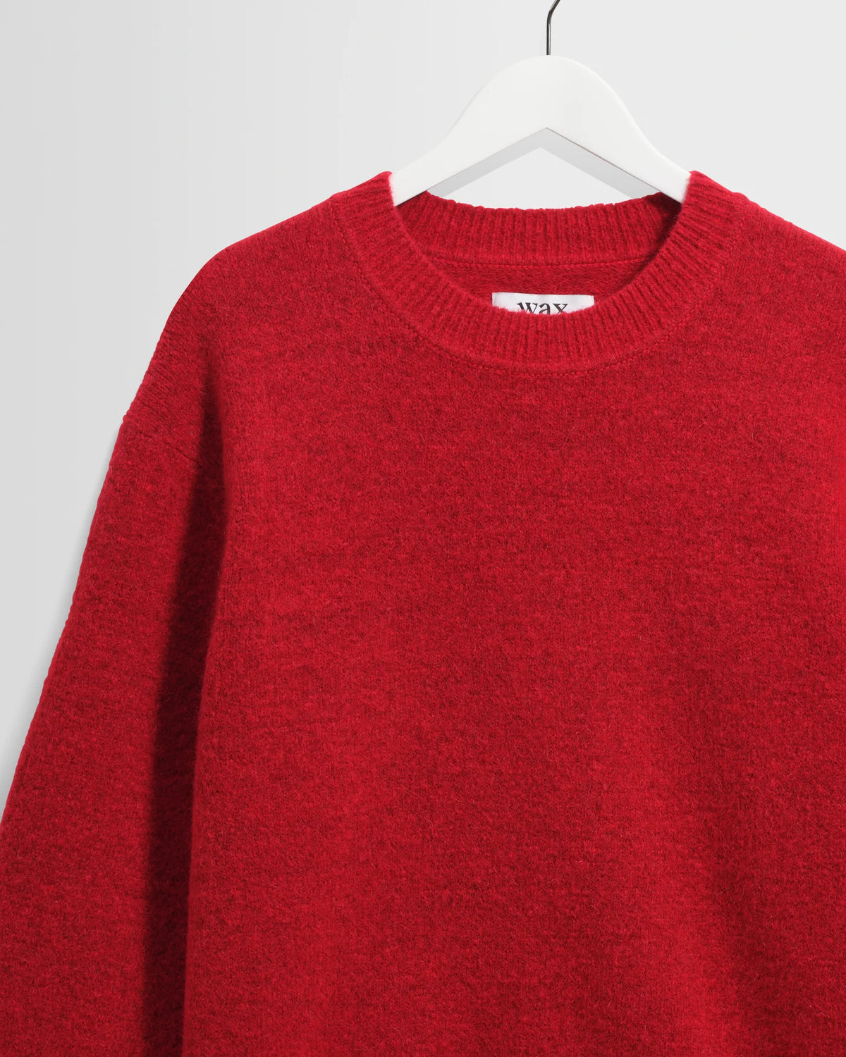 WAX London, Wilde Fluffy Wool Crewneck, Red