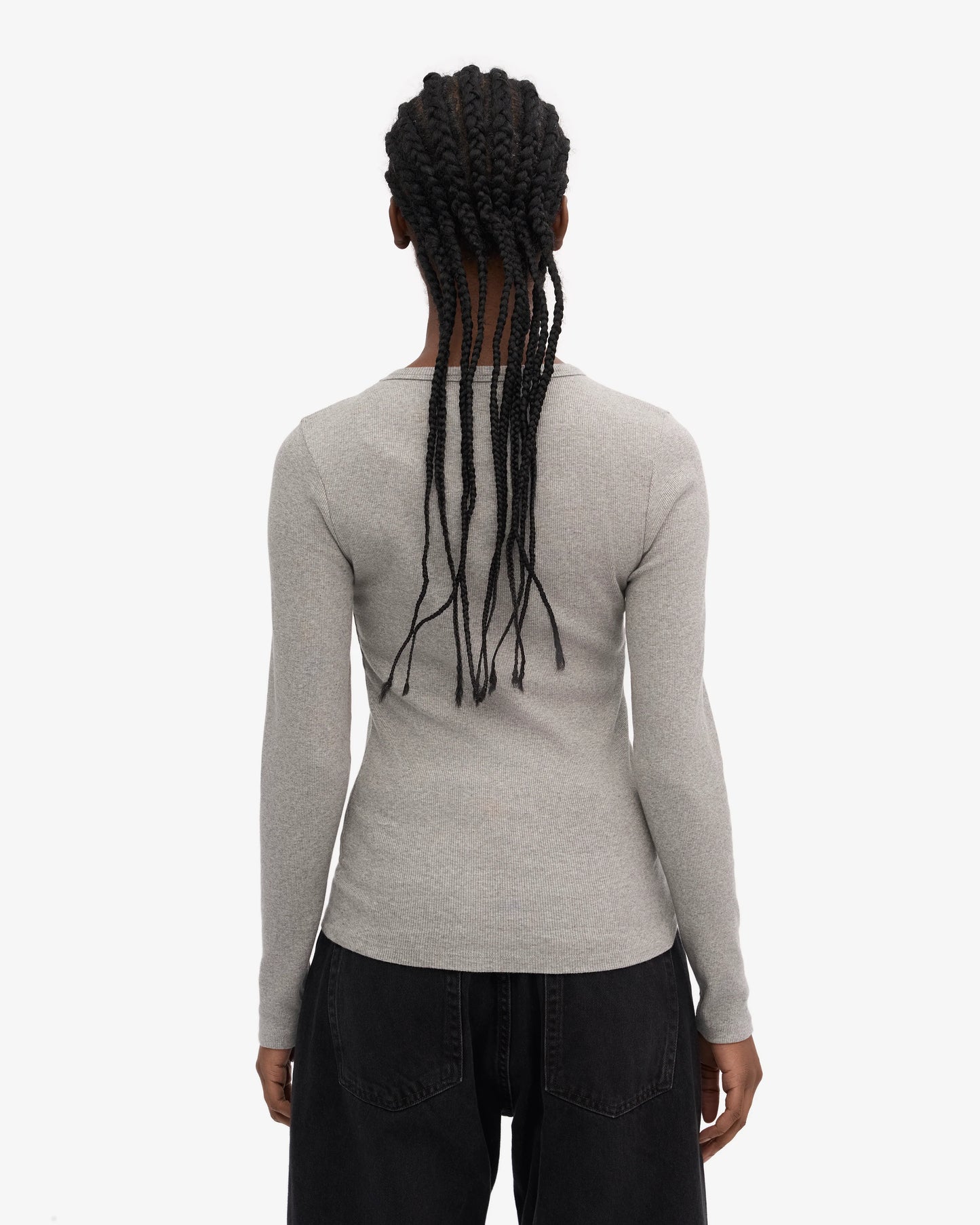 Colorful Standard, Organic Rib LS T-Shirt, Heather Grey