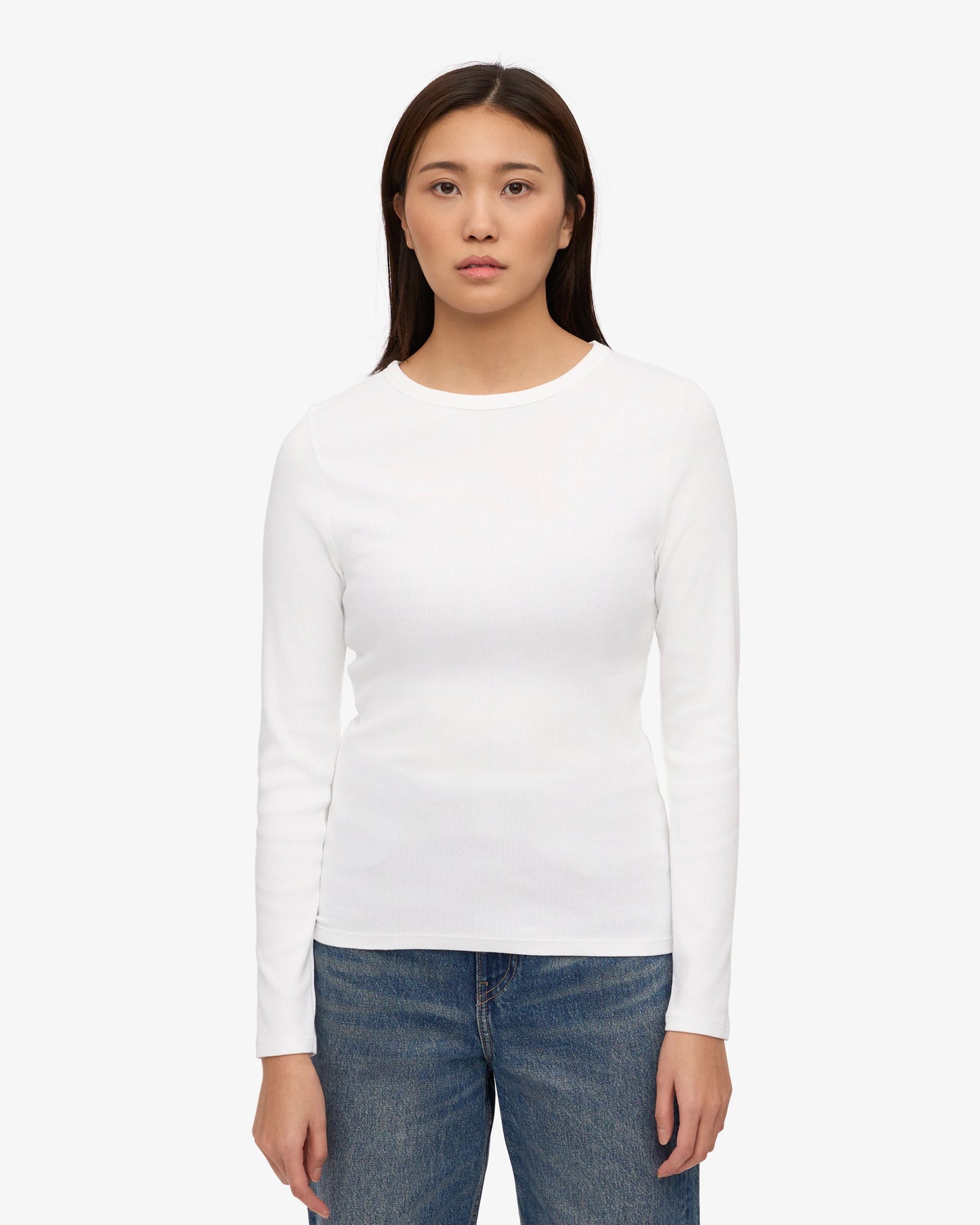 Colorful Standard, Organic Rib LS T-Shirt, Optical White